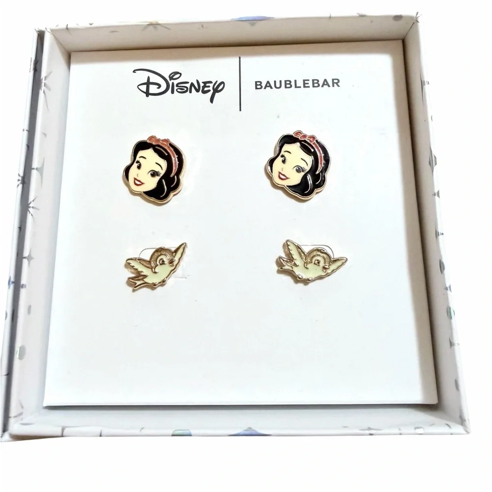 💜🌼NIB Disney BaubleBar Snow White Earrings Set - Picture 2 of 4